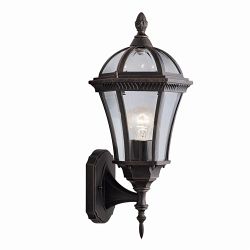 Capri IP44 Rustic Brown Upwards Outdoor Wall Lantern 1565