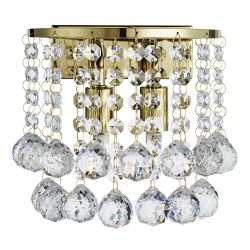 Hanna Gold Crystal Double Wall Light 2402-2GO