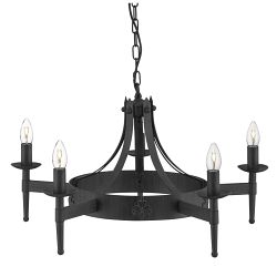 Cartwheel 5 Light Pendant 2425-5BK