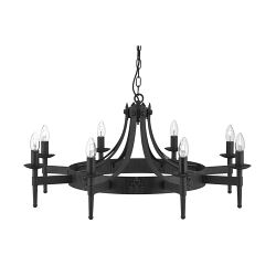 Cartwheel 8 Arm Pendant Light 2428-8BK