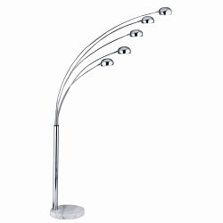 Giraffe 5 Head Polished Chrome Floor Lamp 3085-5CC