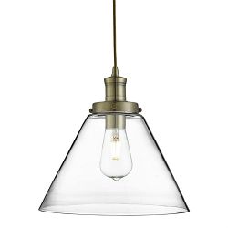 Pyramid Antique Brass Pendant Light 3228AB