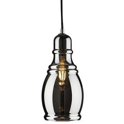 Olsson Single Smoked Glass Pendant Light 3604SM