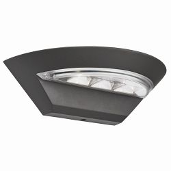 Lincoln Dark Grey LED Semi Circle Outdoor Wall Light 5122GY