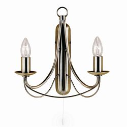 Maypole Antique Brass Wall Light 6342-2AB