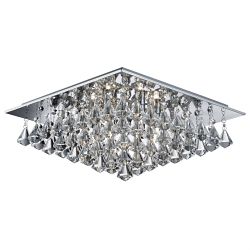 Hanna Square Crystal Ceiling Light 7306-6CC