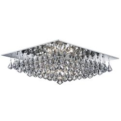 Hanna Large Square Crystal Ceiling Light 7308-8CC