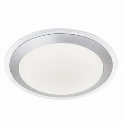 Chester Silver With Opal Glass LED Flush Ceiling Light 7684-33SI