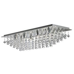 Hanna Rectangular Crystal Ceiling Light 7828-8CC