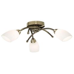 Opal 3 Arm Semi Flush Ceiling Light