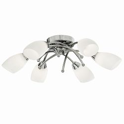 Opal 6 Arm Semi Flush Ceiling Light