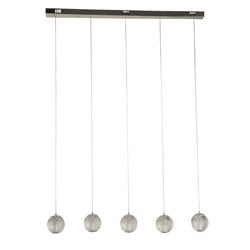 Allure LED Chrome And Clear Five Bar Pendant Fitting 51485-5CC