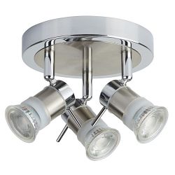 Aries Triple IP44 Ceiling Spotlights 7443CC-LED