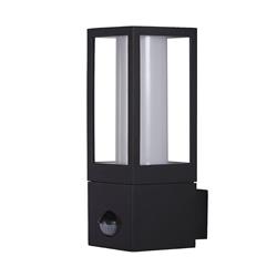 Avenue IP44 Black Outdoor PIR Wall Light 91251-1BK-PIR