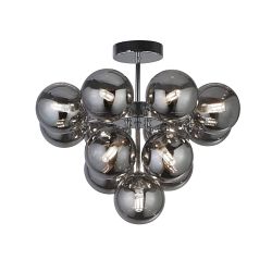 Berry Polished Chrome & Smoked Glass Semi Flush Fitting 52131-13SM