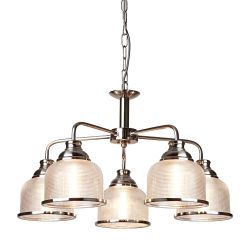 Bistro 2 LED Five Arm Ceiling Pendant Light Fittting