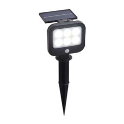 Byron IP44 LED Black Garden Solar Spike Light 67424BK-PIR