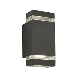 Sheffield IP44 Dark Grey Outdoor Wall Light 1002-2GY-LED