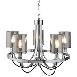 Catalina Polished Chrome Five Light Ceiling Pendant 9045-5CC