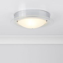 Belfast Chrome IP44 Flush Bathroom Ceiling Light 3108CC