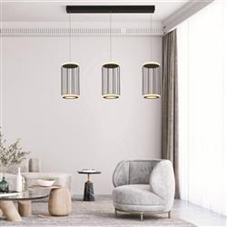 Circolo Black And White 3 bar Pendant 54212-3BK