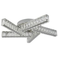 Clover LED Chrome/Crystal Semi Flush Ceiling Light 8125-5CC