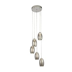 Cyclone LED Five Light Cluster Pendants