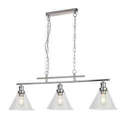 Pyramid Polished Chrome Triple Pendant Light 1277-3CC