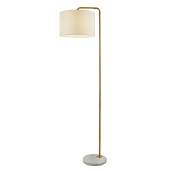 Gallow Gold Coloured Floor Lamp With White Shade 5024GO