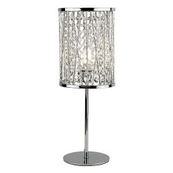 Elise Crystal Glass Polished Chrome Table Lamp 8931CC