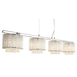 Elise Chrome/Crystal Four Light Ceiling Pendant 7094-4CC