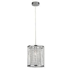 Elise Polished Chrome Crystal Glass Pendant 8831CC