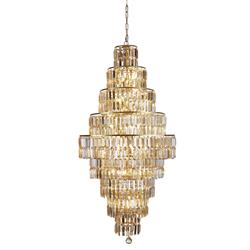 Empire Satin Brass And Crystal Pendant Thirteen Light 1500SB