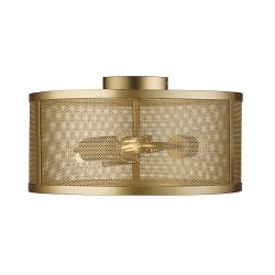 Fishnet 3 Light Semi-Flush Fitting