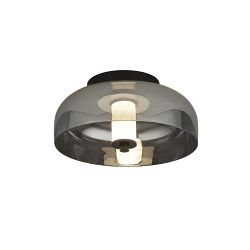 Frisbee LED Flush Ceiling Black & Smoked 59804-1SM