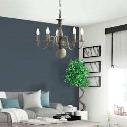 Greythorne 5 Arm Pendant Light 2265-5GY