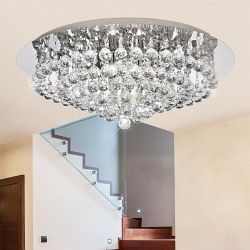 Hanna 8-Light Crystal Flush Fitting 3408-8CC