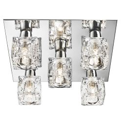 Ice Cube Polished Chrome Ceiling Light 2275-5-LED