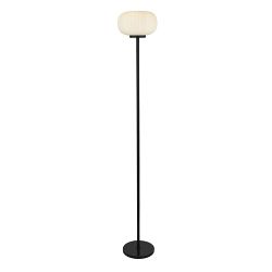 Lumina Black & Opal Glass Floor Lamp 10274-1BK