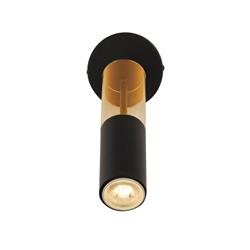 Merrygold Black And Amber Single Wall Light 82122-1BK