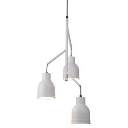 Miami LED Matt White Sanded Three Light Pendant 8213-3WH