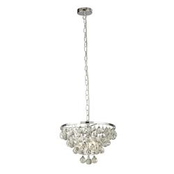 Michelle Chrome Ceiling Pendant Clear Glass 9634-4cc