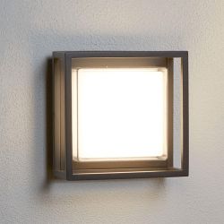 Ohio Warm White Dark Grey LED IP44 Ceiling/Wall Light 3812GY-3000