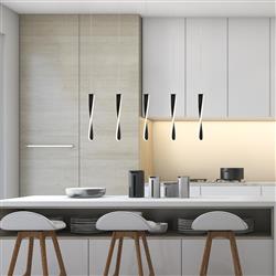 Paddlet Black LED 5 Bar Pendant 8675-5BK