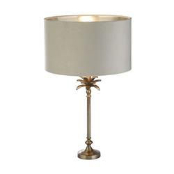 Palm Satin Nickel Table Lamps Complete