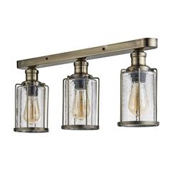 Pipes Antique Brass Semi-Flush Ceiling Light 1263-3AB