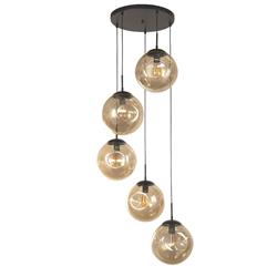 Punch Black And Champagne 5 Light Pendant 22123-5BK