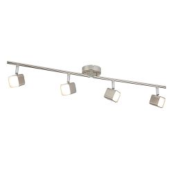 Quad LED Square Head Satin Silver Split Bar Ceiling Light 4234SS