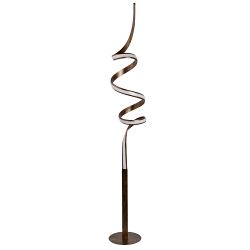 Ribbon LED Twisted Rustic Black Gold Floor Lamp 2813RU