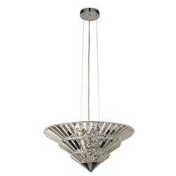 Savannah Chrome And Crystal 8 Light Ceiling Pendant Or Flush 73918-8CC